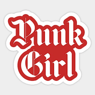 Punk Girl gothic logo Sticker